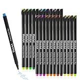 Fineliner Colored Pens Bullet Journal Planner Pen 24 Fine Tip Marker Drawing Pens for Writing Sketch Taking Note Calendar Coloring Book Art Supplies