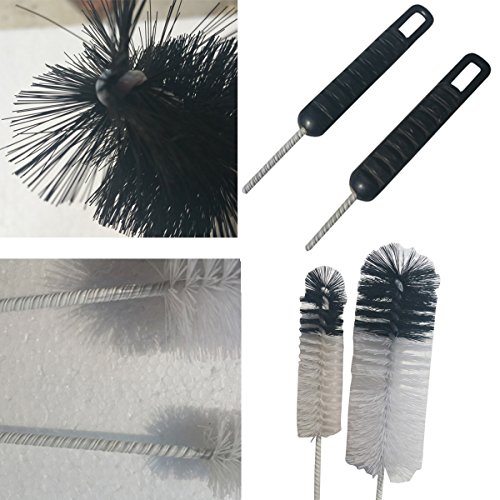 Coralpearl Bottle Homebrew Kit: Cleaning Brush Set Long Handle Thin Cleaner Tools,2 Kitchen Funnels,6 Silicone Stainless Steel Stoppers with Straw Dispenser Pourer Spout,Dust Cap for Wine,Liquor,Oil - Thumbnail 3
