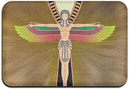 Ancient Egyptian Ankh Rectangular Doormat Custom Durable Coral Velvet Large Door Mat