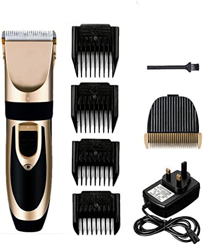 Pet Grooming Clippers : Professional Grooming Tool Kit For Cats & Dogs - Electric Hair Clipper With 4 Comb Attachments & Extra Clipper Head – Cordless Trimmer & Cleaning Brush