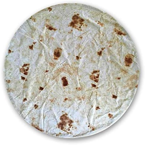 Riverdalin Food Creations Burrito Round Carpet Crawling Mat Play Rugs Photography Props for Kitchen Bathroom Baby Room