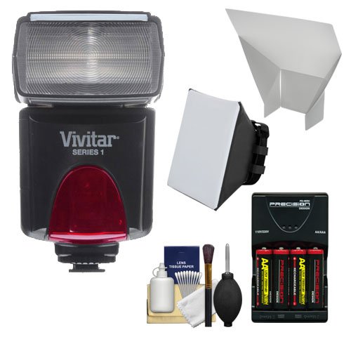 Vivitar DF383 Digital TTL Shoe Mount Power Zoom /Swivel /Bounce Auto-Focus Flash for Canon TTL, Guide Number 45m (147')