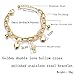 Cross Heart Stainless Steel Bracelets Adjustable Double-deck Chain Charm Love Gold Long Bangle Bracelets for Women Girls