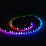 Mokungit 3.2FT 1M 60 Pixels Programmable Individual Addressable LED Strip Light WS2812B WS2811 Built-in 5050 RGB LED Strip DC5V (Black PCB Non-waterproof IP33)