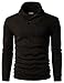 H2H Men's One Button Point Shawl Collar Knited Slim Fit Pullover Sweater