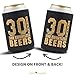 Happy 30th Birthday Decorations for Him and Her Can Cooler 12 Pack - Dirty 30 Birthday Decorations for Her and Him, Insulated Thermocoolers - Black & Gold (Original) (Original, Regular)
