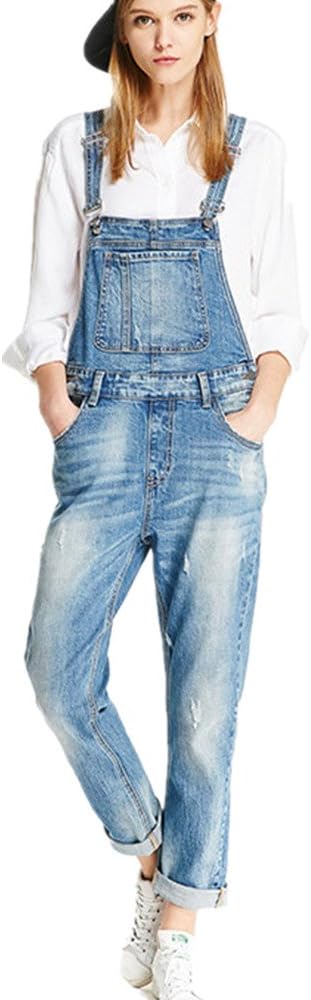 Women Dungarees Blue Jeans Denim Overalls