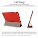 BESDATA Ultra Thin Magnetic Smart Cover [Auto Wake/Sleep Function] & Translucent Back Case for Apple iPad 2 / iPad 3 (The iPad) / iPad 4 (iPad with Retina Display) + Screen Protector + Cleaning Cloth + Stylus (Red)