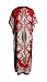 RK Essentials | Tribal Ethnic Print Long Kaftan | Plus Size (Red)