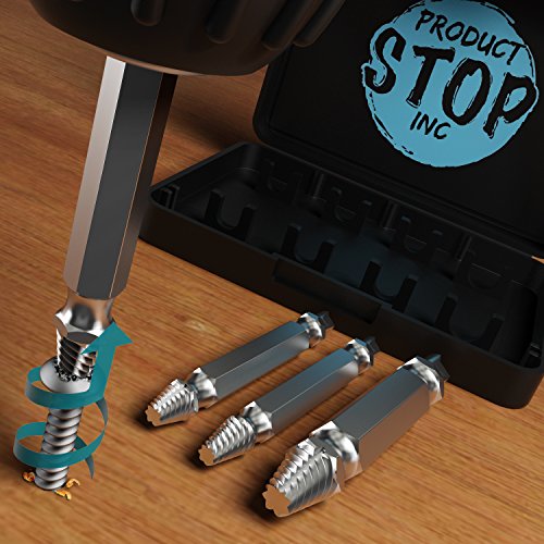 Damaged Screw Remover and Extractor Set by Product Stop Set of 4