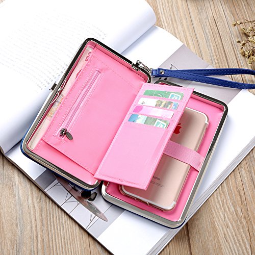 Achieer Women Bowknot Wallet Long Purse Phone Card Holder Clutch Large Capacity Pocket