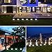 Leknes Solar Ground Lights，Upgrade Solar Powered Solar Garden Lights Solar Disk Lights Outdoor Waterproof Solar Landscape Lighting Auto on/Off with Sensor for Patio Pathway Garden Lawn Yard, 4 Pack