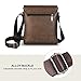 Vbiger Men's Shoulder Bag Cross Body Messenger Bag Pu Leather Business Briefcase (Brown)