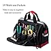 16-inch Tool Bag with 25 Pockets, Wide Mouth Tool Storage Bag with Adjustable Shoulder Strap and Extra Bottom Base, Great for Electrician, Engineers, Plumber, Mechanic and Cable Repairman