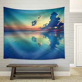 Early Morning, Sunrise Over Sea - Fabric Wall Tapestry Home Decor - 51x60 inches