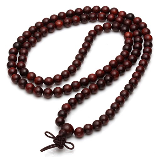 Milakoo 8mm Sandalwood Bead Bracelet Tibetan Buddhist Buddha Meditation Men Bracelet - Thumbnail 3