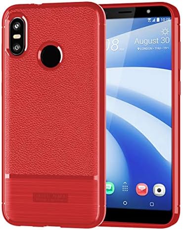 Codream HTC U12 Life Case, Drop Protection Excellence Anti-Scratch Shockproof Rubber Bumper Protective Defender Case Cover Compatible with HTC U12 Life Red