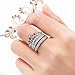 XAHH Women 18K White Gold Plated Wedding Engagement Ring Set for Bridal Princess Crown Tiara CZ Crystal Best Anniversary Promise Band Size 9