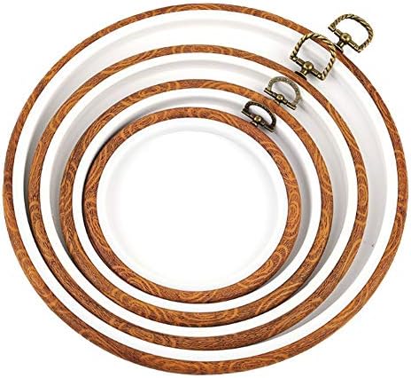 Whthteey 4 Pack Round Shape Embroidery Hoop Hanging Stitch Hoop for Art Craft Sewing