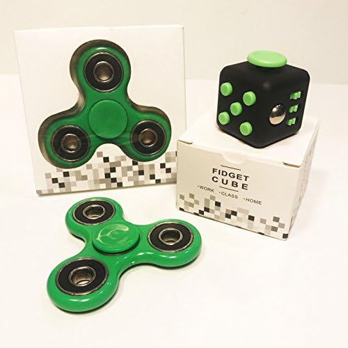 ZILA COMPANY - PRIME FIDGET SPINNERS + FIGIT CUBES SETS in Multi Colors, Metallic, Camo, Abstract, with High Speed Bearings, Acrylic, ADHD, OCD, EDC, for Anti-Anxiety, Stress, Relaxation, Desk Toys