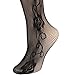 kilofly 5 Pairs Women Black Ultra Thin Stay Up Knee High Socks Fishnet Stockings