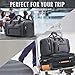 Toupons Canvas Duffel Bag Small Carry-on Bag Overnight Bag Weekender Bag for Men (Grey)