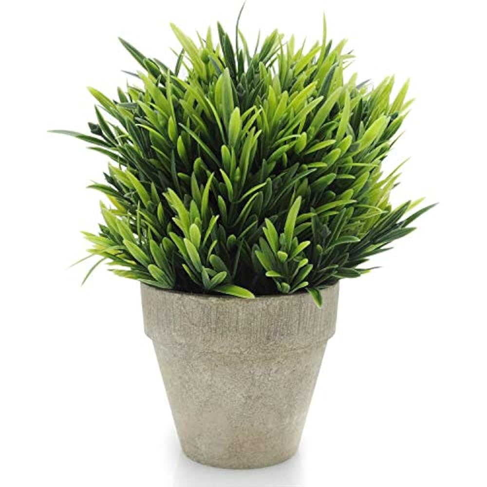  Artificial Plants Fake Mini Potted Grass Arrangements For Home Decor