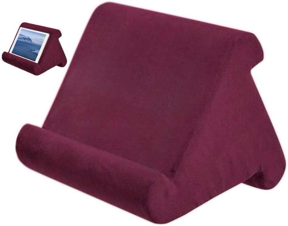 WAOving Multi-Angle Soft Pillow Lap Stand, Tablet Stand Pillow Holder for Tablets EReaders Smartphones Books Magazines Designer