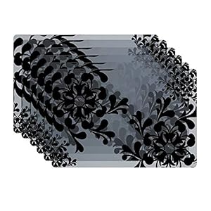 KANUSHI Industries® Floral Design 6 Piece Reversible Dinning Table Placemat