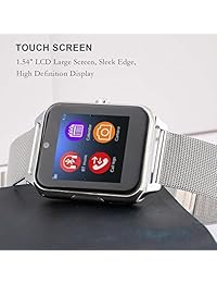 Smartwatch, collasaro a prueba de sudor Smart reloj teléfono con cámara y ranura de la tarjeta SIM, reloj inteligente para Android Samsung LG, Sony, HTC Smartphones