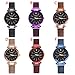 2019 Spring Deals! Fashion Women Watches Quartz Stainless Steel Band Magnet Buckle Starry Sky Analog Wrist Watch Lover Gift Valentine's Day present (Blue)