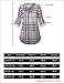 SeSe Code Long Sleeve Casual Shirts For Women, Ladies Plaid 2XL Tunic For Leggings Work Office Wear Maternity High Low Top Stretch Ruffles Baggy V Neck Blouse Gray and Black XXL