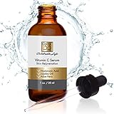 Natural Anti Aging Vitamin C Serum Added Vitamin E Oil and Organic Hyaluronic Acid for Facial Skin.Face Lotion Effective Stimulates Collagen Production for Reducing Wrinkles,1 oz.