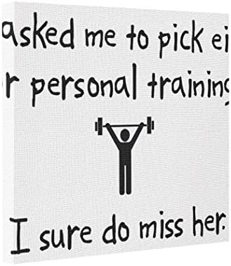 Abstract Art Canvas Pick Wife or Personal Training Stretched Canvas Art