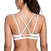 CRZ YOGA Women's Padded Cool-look Criss Cross Strappy Yoga Sports Bra