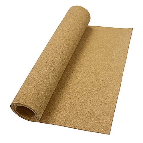 Thornton's Office Supplies 24 in x 48 in x 0.25 Hobby DIY Projects Frameless Shelf Liner & Drawer Liner Cork Roll Bulletin Board, Natural