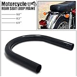 Senkauto Motorcycle Rear Seat Loop Frame Hoop Tracker End Flat Cafe Racer 230mm Large cc (230mm Flat, Black)