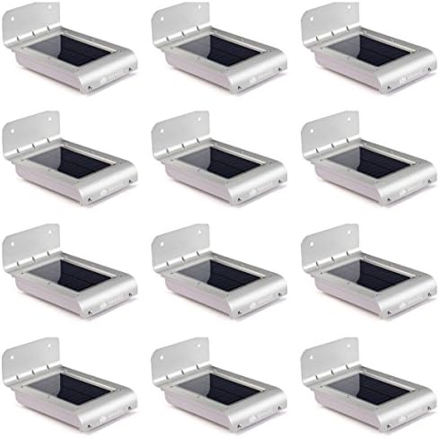 SMADZ SL41A Security Solar Motion Light 16 LEDs for Outdoor Garden Fence Wall Step Waterproof (Pack of 12)