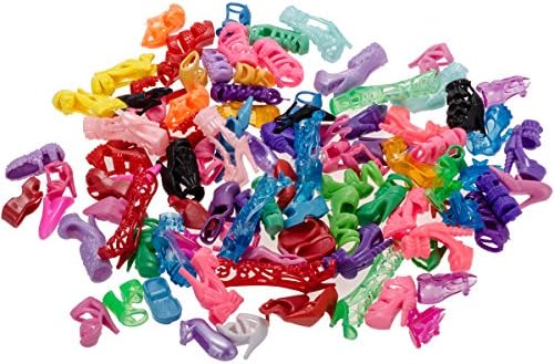 JINRUN 60 Pairs Barbie Doll Shoes High Heel Shoes Boots Accessories for Girl's Birthday Gift Xmas Gift