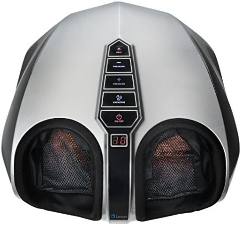 Loozys Shiatsu Foot Massager - Switchable Heat - Easy-to-Use Toe Control - Removable Cover - Remote control
