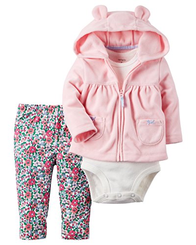 Carter's Baby Girls 3-Piece Pink Cardigan Set (12 Months)