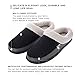 VONMAY Men's Slippers Fuzzy House Shoes Memory Foam Slip On Clog Plush Wool Fleece Indoor Outdoor Size 13-14 Black/Grey