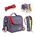 Lunch Bag Insulated Tote,WU-MINGLU 2 in 1 600D Oxford Waterproof Cooler Bag Box With Adjustable Shoulder Strap Bottle Holder for Women &Men Travel, Picnic,Office
