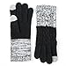 Womens Winter Gloves, Warm Soft Fleece Lined Suede Gloves, Touchscreen Texting by REDESS, Black Line