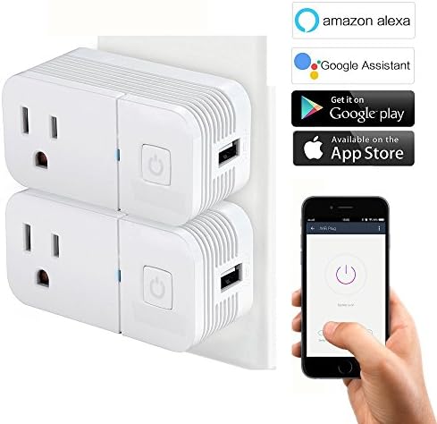 Solotech WiFi Mini Smart Plug, USB Charger (5V 2.1A), Works with Alexa &amp; Google Home, Wifi Socket with Timer, App Remote Control, No Hub Required, Easy Connection with TP-Link WeMo Nest Save energy