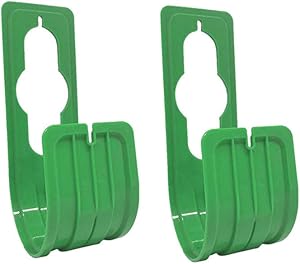 Lofiu Garden Hose Hanger Pipe Holder Hosepipe Watering Hook Wall Mount Heavy Duty Storage Rack Reel Hooks, 2PC (Green)