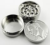 1 X Silver Dollar Herb Grinder With Pollen Catcher #3 by Bewild