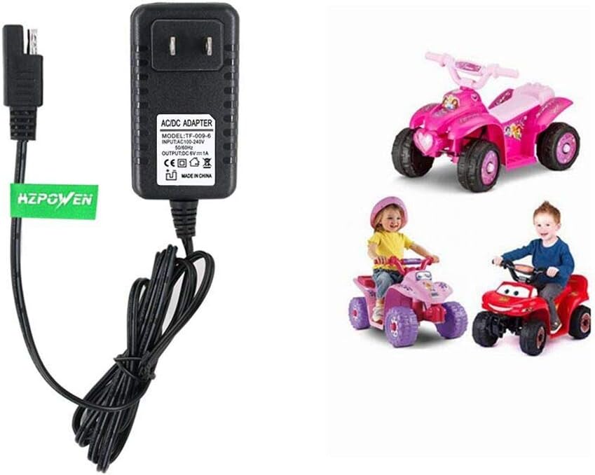 HZPOWEN 6V AC Adapter Charger Ride On Car for Pacific Cycle Disney Quad 4 Wheel: Home Audio & Theater