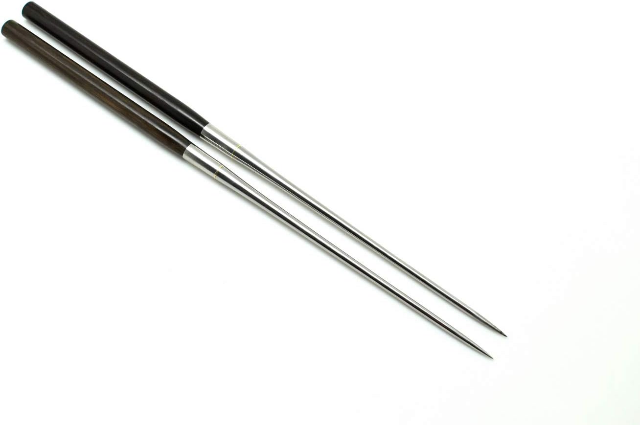 YuiSenri Japanese Chef's Tool,MORIBASHI,Stainless Steel,Ebony Handle(Round) with Stainless Bolster (150mm)