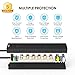 Power Strip Surge Protector, JF.EGWO 12 Outlets Power Strip and 3 Fast Charging Port(5V,3.1A),1875W,6 Feet Heavy Duty Extension Cord,ETL and UL Listed, Flate Plug